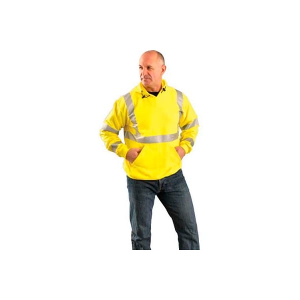 Occunomix OccuNomix Premium Flame Resistant Pull-Over Hoodie Hi-Vis Yellow, 2XL, LUX-SWT3FR-Y2X LUX-SWT3FR-Y2X - main